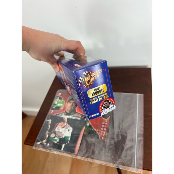 New Signed Bobby Labonte Diecast Collector Trailer Rig and picture / post card - Picture 7 of 9
